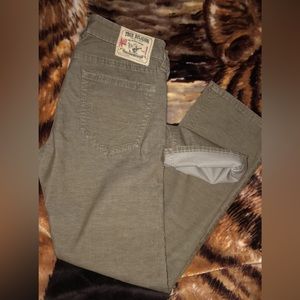 Green true religion Bobby Corduroy pants 34